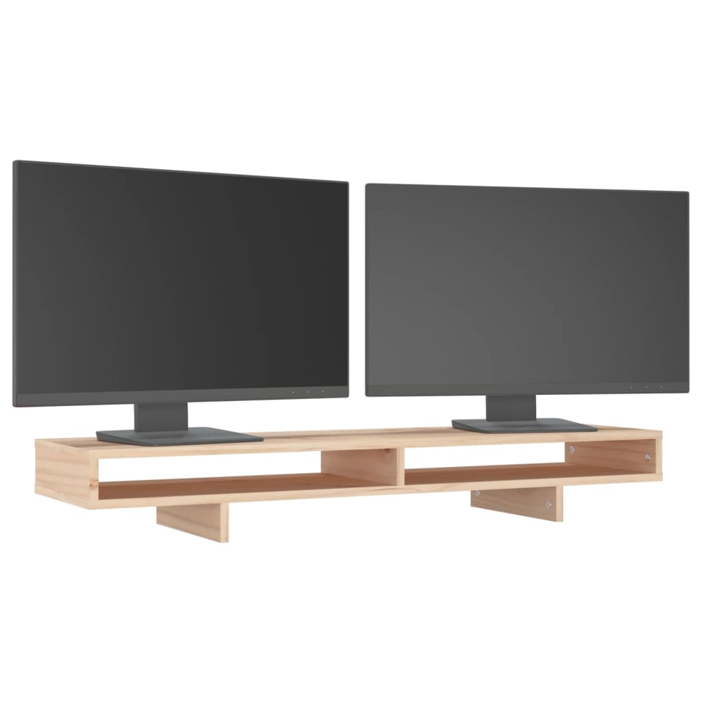 NNEVL Monitor Stand 100x27x14 cm Solid Wood Pine