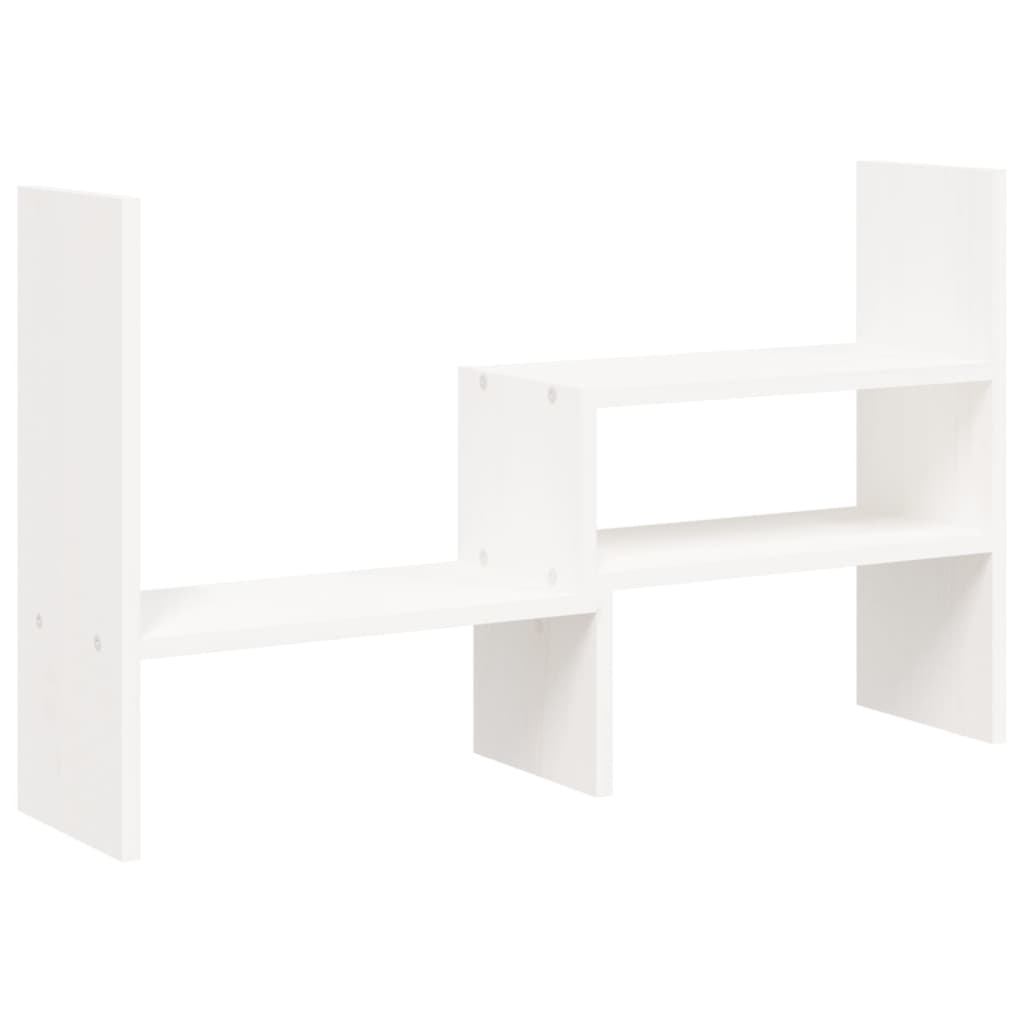NNEVL Monitor Stand White (39-72)x17x43 cm Solid Wood Pine