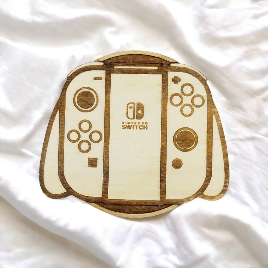 Set of 6 Videogames Controllers Wooden Coasters - Handmade Gift - Housewarming - Wood Kitchenware - Gamer