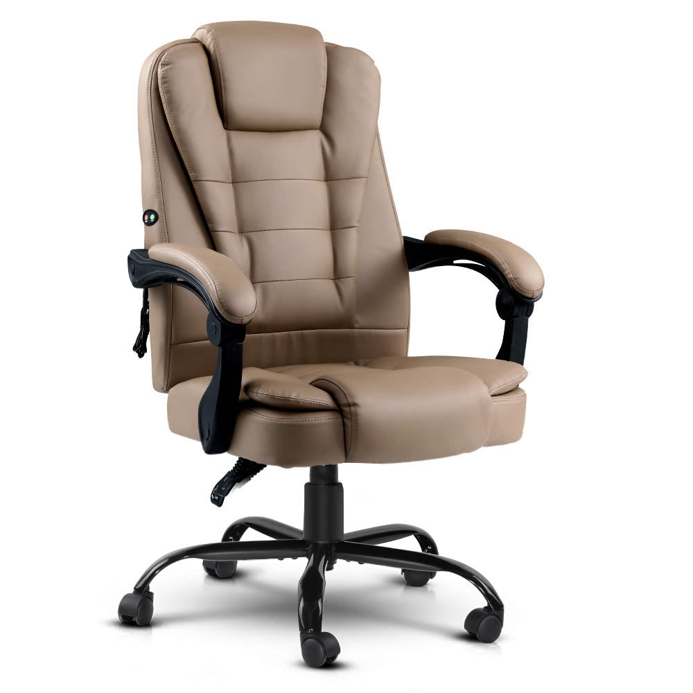 NNEDSZ  Massage Office Chair PU Leather Recliner Computer Gaming Chairs Espresso