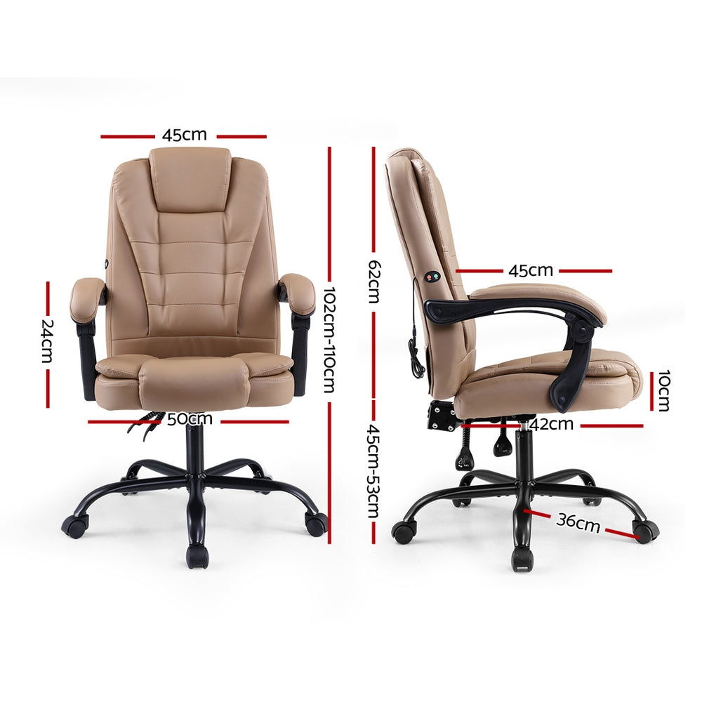 NNEDSZ  Massage Office Chair PU Leather Recliner Computer Gaming Chairs Espresso