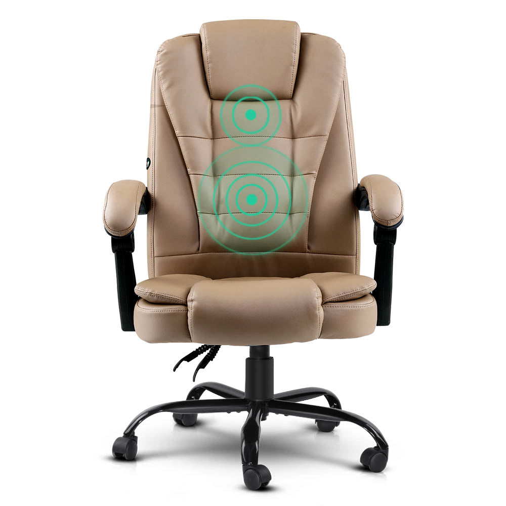 NNEDSZ  Massage Office Chair PU Leather Recliner Computer Gaming Chairs Espresso