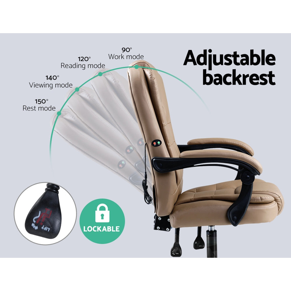 NNEDSZ  Massage Office Chair PU Leather Recliner Computer Gaming Chairs Espresso