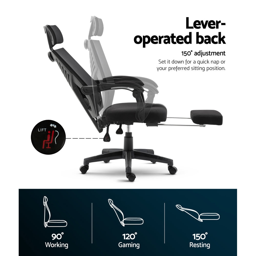 NNEDSZ  Gaming Office Chair Computer Desk Chair Home Work Recliner Black