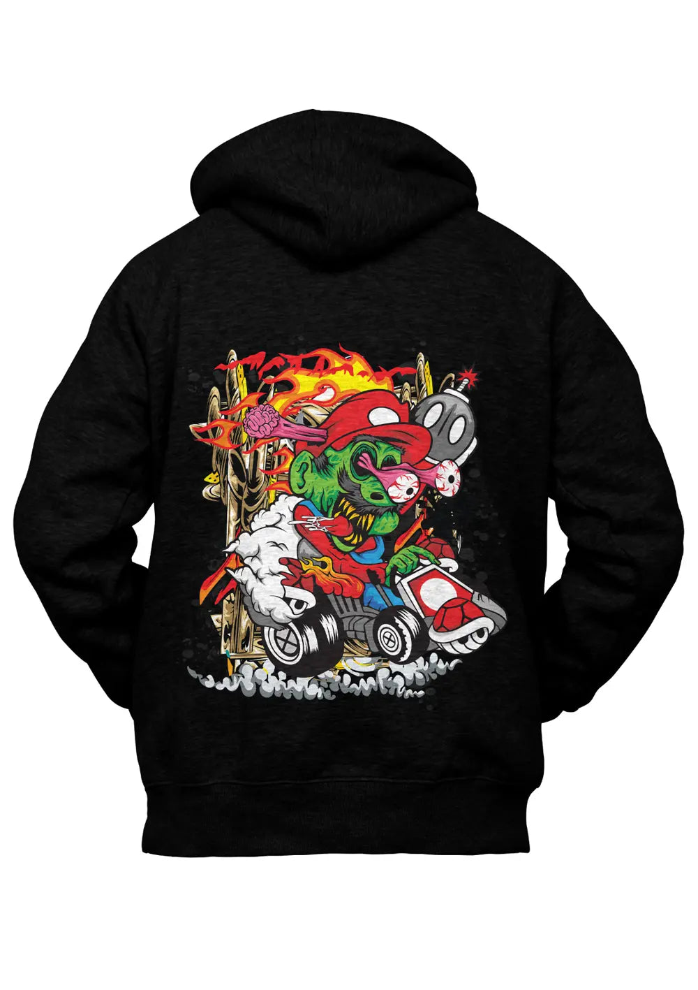 Felpa con Cappuccio Mario Kart Zombie Style