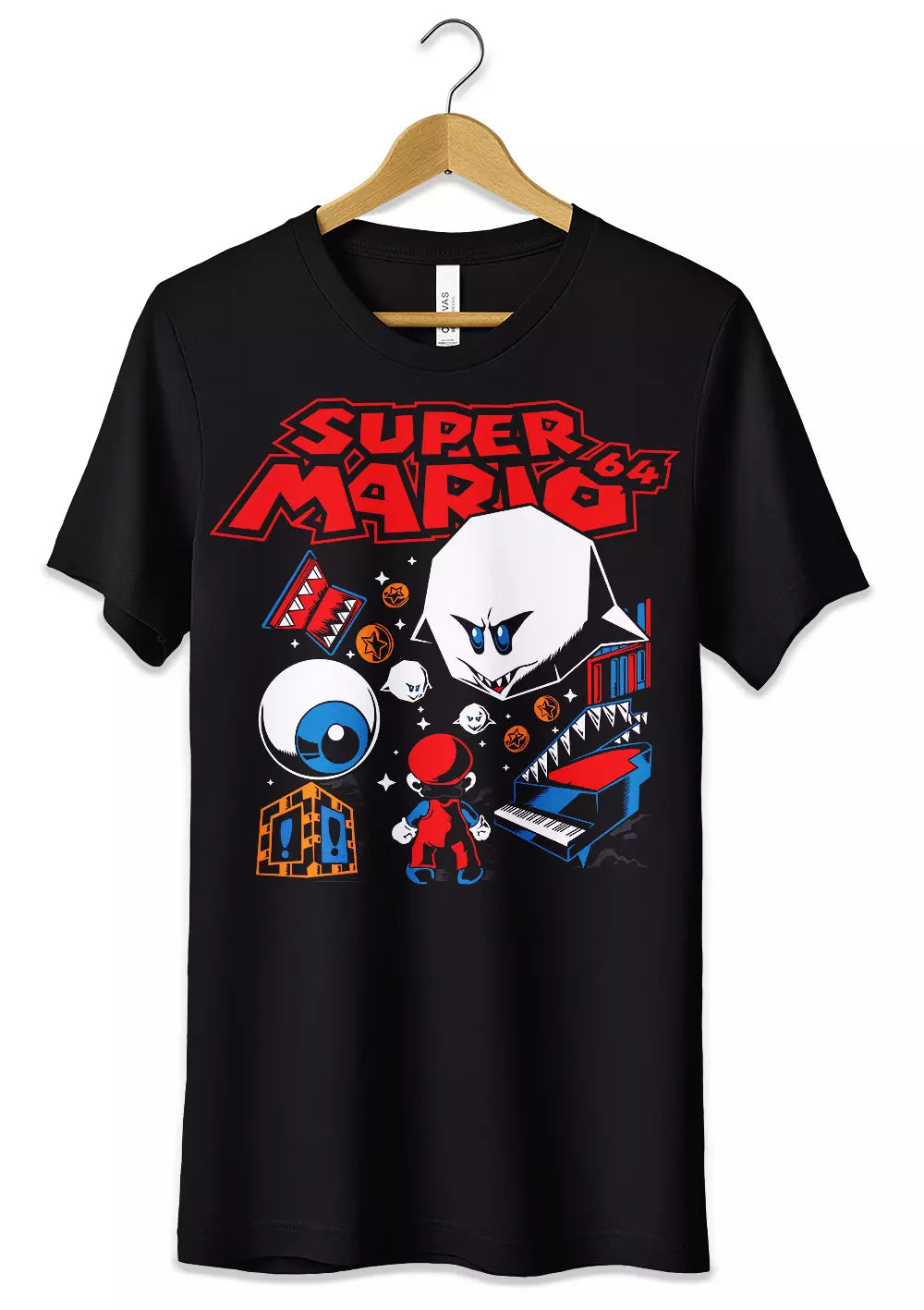 T-Shirt Maglietta Videogames Super Mario Nintendo 64
